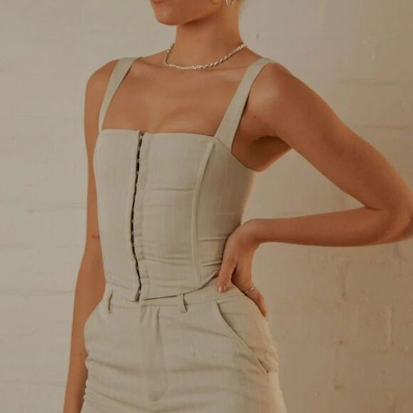 NWT Peppermauyo Suit Bustier Top Small - Picture 1 of 8